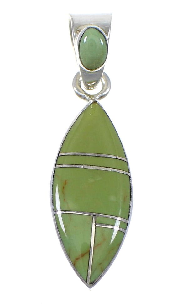 Genuine Sterling Silver Turquoise Slide Pendant RX77098